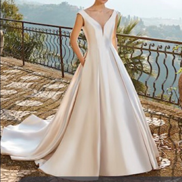 2020 Eddy K Mikado Silk Ballgown, NWT, never worn - Picture 4 of 7